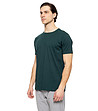 Мъжка памучна тениска в цвят петрол-3 снимка