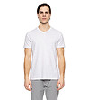 Бяла памучна мъжка тениска-0 снимка