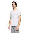 Бяла памучна мъжка тениска-2 снимка