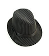 Unisex шапка трилби в черно на райе Teti-0 снимка