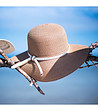 Бежова дамска лятна шапка Cesena-3 снимка