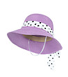 Лилава дамска шапка с лента на точки Vitoria-2 снимка