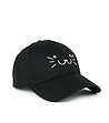 Черна детска шапка Kitty cat!-4 снимка