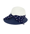 Дамска шапка в бяло и тъмносиньо  Agello-0 снимка