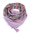 Дамски лилав шал с флорален принт Lornita-0 снимка