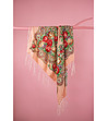 Розов дамски шал с принт Enia-0 снимка