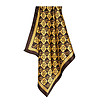 Сатенен дамски шал в кафяво и жълто Inna-2 снимка
