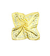 Жълт сатенен дамски шал с принт Daisy-0 снимка