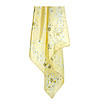 Жълт сатенен дамски шал с принт Daisy-3 снимка