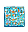 Сатенен дамски шал в синьо с флорален принт Flowery-2 снимка