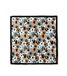 Дамски сатенен шал и сиво и оранжево Flowery-0 снимка
