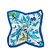 Сатенен дамски шал в бяло и синьо Papilio-0 снимка