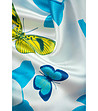 Сатенен дамски шал в бяло и синьо Papilio-1 снимка