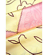 Сатенен дамски шал в розово и жълто Petal-1 снимка
