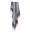 Сатенен дамски шал в сиво и розово Striped-2 снимка
