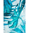 Дамски шал с флорален принт в синьо Botany-1 снимка