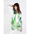 Дамски шал със зелен флорален принт Pleasure garden-0 снимка