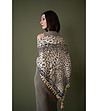 Дамски шал с леопардов принт Wild fringes-2 снимка