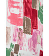 Дамски многоцветен шал с бежов кант Juicy abstract-2 снимка