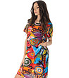 Многоцветна рокля с високо съдържание на памук Kamila-3 снимка