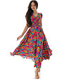 Многоцветна дълга рокля Madeira-3 снимка