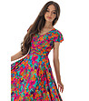 Многоцветна дълга рокля Madeira-4 снимка