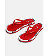 Дамски чехли в червено и бяло Riatta-2 снимка