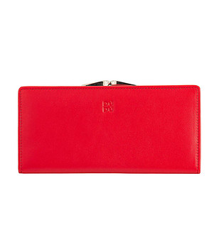 Червен дамски портфейл от естествена кожа Chiloé с RFID защита снимка
