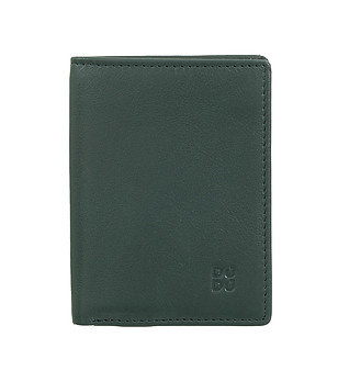 Кожен мъжки портфейл в тъмнозелено с RFID защита снимка