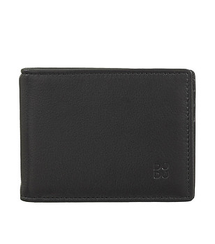Черен мъжки портфейл от напа с RFID защита снимка