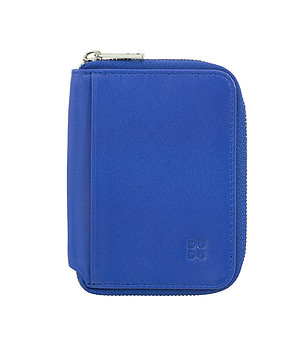 Мъжки кожен син портфейл с RFID защита снимка