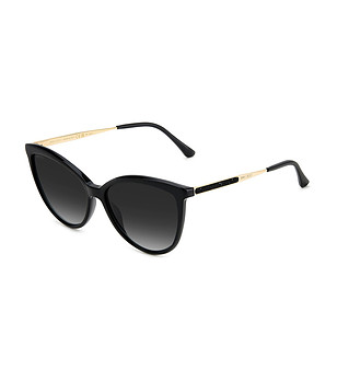 Дамски слънчеви очила в черно и златисто  снимка