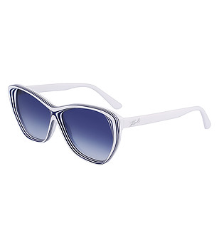 Дамски слънчеви очила с бели рамки снимка