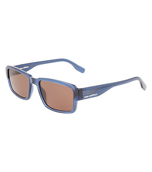Мъжки слънчеви очила със сини рамки снимка