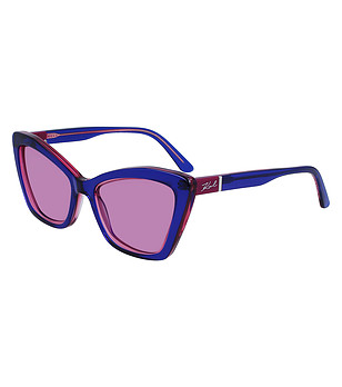 Сини дамски слънчеви очила с розови лещи снимка
