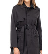 Черен дамски шлифер-2 снимка