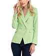 Дамско сако с пепит в зелено и бяло-2 снимка