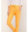 Дамски памучен оранжев панталон-2 снимка