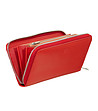 Голям червен дамски кожен портфейл Francie с RFID защита-3 снимка