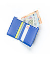 Кожен мъжки портфейл в синьо с RFID защита-3 снимка