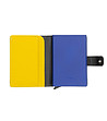 Черен мъжки кожен портфейл с цветни прегради -2 снимка