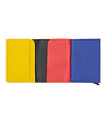 Черен мъжки кожен портфейл с цветни прегради -3 снимка