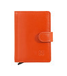 Мъжки портфейл в оранжево от естествена кожа-0 снимка