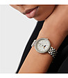 Дамски сребрист часовник с кристали-1 снимка
