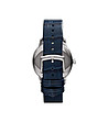 Тъмносин мъжки часовник със сребрист корпус-1 снимка