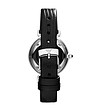 Черен дамски часовник със сребрист корпус-1 снимка