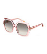 Дамски слънчеви очила с розови прозрачни рамки-0 снимка