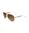 Дамски слънчеви очила в златисто с кафяви лещи-0 снимка