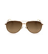 Дамски слънчеви очила в златисто с кафяви лещи-2 снимка
