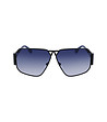 Черни unisex слънчеви очила със сини дръжки-1 снимка